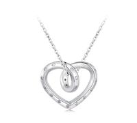QHQQXN Unendlichkeits-Liebes-Herz-Halskette - Halskette mit Unendlichkeits-Herz-Anhänger aus Sterlingsilber für Frauen und Freundinnen zum Valentinstag