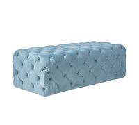 QHQQXN Velvet Jumbo Foot Rest Stool - Multifunctional End of Bed Shoe nizer Luxurious Blue Upholstered Footrest for Bedroom 80x45x40cm (31x18x16in)