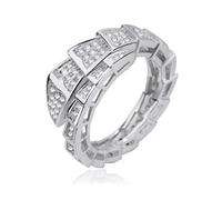 QHQQXN Viper Snake Ring - Luxurious Open Snake Bone Ring, Ladies Animal Jewelry