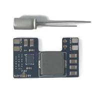 Qhsgdbgem BEC Step-Down Module 2-6S Input Adjustable Voltage 5V 6.2V 7.4V | 2-6S LiPo compatibility with 7-26V input, four voltage options via jumper, default 5V, and safe shutdown on overcurrent.