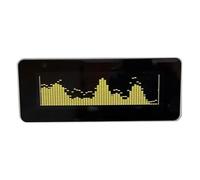 Qhsgdbgem Clock AK25664 V2.0 Spectrum Clock with 3.5mm Input Upgrade Yellow | Low-latency signal transmission from the 3.5mm input keeps the spectrum bars moving in perfect rhythm with every beat.