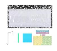 Qhsgdbgem Pocket Chart Magnetic Back Strip Routine PVC | Back magnetic strip allows sticking on whiteboards for a morning routine and daily counting.