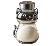 Qhsgdbgem Salt Shaker Cute Animal Glass Lid for Easy Seasoning | Transparent glass body with lid, animal motif adds charm while letting you monitor contents at a glance.