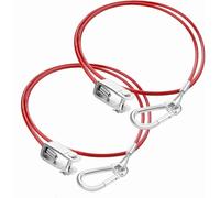 QHSXMQ 2 PCS Trailer Breakaway Cable, Caravan Breakaway Cable 1 Metre Red Breakaway Cable Trailer Safety Cable for All Common Braked Trailers, Heavy Duty