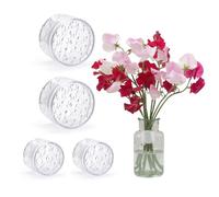 QHSXMQ 4Pcs Spiral Ikebana Stem Holder Flower Stem Holder, DIY Bouquet Twister Flower Arranger Holder for Vases DIY Floral Art Accessory Flowers Separator for Vase (S - 5×4cm; L - 7×4.5cm)