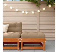 Qhsynaptor Garden footrest made of solid pine wood in wax brown, weatherproof and water-repellent, suitable for garden sofa, corner section, lounge furniture, couch, armchair, seating set, ideal for