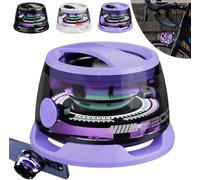 QHUDLV Magnetic Bluetooth Speaker, G200 Small Wireless Conduction Speaker, Portable Colorful Speaker with Color Light Phone Stand Speaker for Shower, Outdoor, Birthday Gift (Purple)