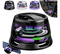 QHUDLV Magnetic Bluetooth Speaker, G200 Small Wireless Conduction Speaker, Portable Colorful Speaker with Color Light Phone Stand Speaker for Shower, Outdoor, Birthday Gift (Black)