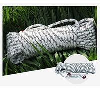 QHY 8MM Static Climbing Rope All Purpose High Strength Cord Braid Rope Static Rock For Escape Rope Ice Climbing Equipment Fire Rescue Parachute Rope (Color : White, Size : 50m*8mm)