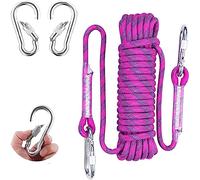 QHY Climbing Rope 20mm Static Rock Climbing Rope Safety High Strength Tree Climbing Rappelling Rope Fire Escape Indoor Gym Outdoor Hiking Rope (Color : Purple, Size : 50m*20mm)