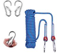 QHY Climbing Rope 20mm Static Rock Climbing Rope Safety High Strength Tree Climbing Rappelling Rope Fire Escape Indoor Gym Outdoor Hiking Rope (Color : Blue, Size : 60m*20mm)