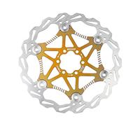 QHYRZE 160mm 180mm Mountain Bike Disc Brake Rotor Bicycle Floating Brakes Disc Stainless Steel Rotors 6 Bolts For MTB Bike BMX (Color : Gold, Size : 180mm)