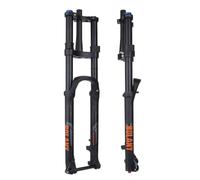 QHYRZE 26 27.5 29 Mountain Bike Suspension Fork Tapered Double Shoulder Downhill MTB Air Fork Travel 160mm Rebound Adjustable DH/XC Thru Axle 15 * 110mm(Black,29'')
