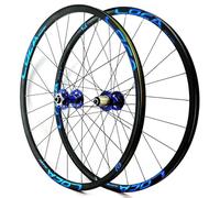QHYRZE 26/27.5/29" Mountain Bike Wheelset Quick Release Disc Brake MTB Wheel 24H Rim QR Front 100mm Rear 135mm,For 7-12 Speed Cassette(Blauw,27.5'')