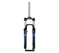 QHYRZE Mountain Bike Suspension Fork 26 Inch MTB Fork 100mm Travel Disc V Brake Spring Fork 1-1/8" Straight Tube 28.6mm QR 9mm Manual Lockout(Blue A)