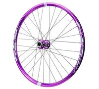 QHYRZE Mountain Bike Wheelset 26"/27.5"/29" MTB Rim DH/XC/AM Disc Brake Front Rear Wheel BOOST Thru Axle 110/148mm 32H, For 7-12s Cassette(Purple front,26'')