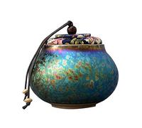 QHYX Mini Ceramic Tea Jar Vintage Chinese Style Storage Jars Tea Tins Cans Canister Traditional Tea Caddy Sealed Lids Home Kitchen Dining Decoration Multicolor