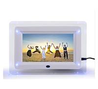 QHYXT Digital Photo Frame 7" TFT-LCD Multi-functional Digital Photo Picture Movie Frame MP3 MP4 Player Alarm Clock Light Flashing Remote Control Desktop Delightfully To Use And Share Photo