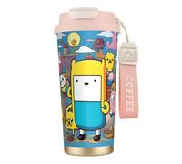QHZLY 316 Stainless Steel an Adventure Plan Coffee Cup Pink, Large Insulated Travel Tumbler for Office Home Car Use