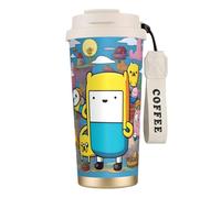 QHZLY 316 Stainless Steel an Adventure Plan Coffee Cup White, Large Insulated Travel Tumbler for Office Home Car Use