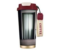 QHZLY 316 Stainless Steel GhostlyGlimpses Coffee Cup Red, Large Insulated Travel Tumbler for Office Home Car Use