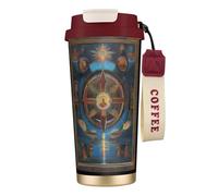 QHZLY 316 Stainless Steel Holy Visions Coffee Cup Red, Large Insulated Travel Tumbler for Office Home Car Use