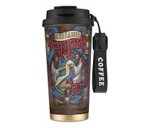QHZLY 316 Stainless Steel Saints and Sinners Coffee Cup Black, Large Insulated Travel Tumbler for Office Home Car Use