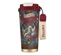 QHZLY 316 Stainless Steel Saints and Sinners Coffee Cup Red, Large Insulated Travel Tumbler for Office Home Car Use