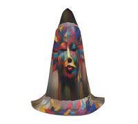 QHZLY a Artistic Expression Hooded Cape L For Teenagers Long Cloak Cosplay Masquerade Stage Costume Comic-Con Carnival Role-Play