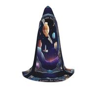 QHZLY a Cosmic Voyage Hooded Cape L For Teenagers Long Cloak Cosplay Masquerade Stage Costume Comic-Con Carnival Role-Play