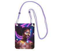 QHZLY a Performer's Glow Crossbody Mobile Phone Bag Purple with Adjustable Strap for Women - Fashionable, Convenient