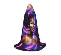 QHZLY a Performer's Glow Hooded Cape M For Teenagers Long Cloak Cosplay Masquerade Stage Costume Comic-Con Carnival Role-Play
