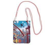QHZLY a Thrill Seeker Crossbody Mobile Phone Bag Pink with Adjustable Strap for Women â€“ Fashionable, Convenient