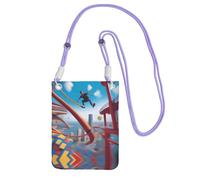 QHZLY a Thrill Seeker Crossbody Mobile Phone Bag Purple with Adjustable Strap for Women - Fashionable, Convenient