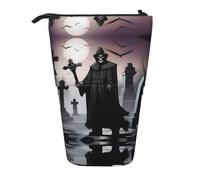QHZLY Adjustable a TombstoneTerrors Pencil Case with Zipper, Portable Large Capacity Storage for Stationery