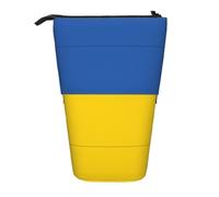QHZLY Adjustable Flag of Ukraine Pencil Case with Zipper, Portable Large Capacity Storage for Stationery