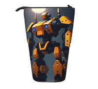 QHZLY Adjustable Robots at War Pencil Case with Zipper, Portable Large Capacity Storage for Stationery