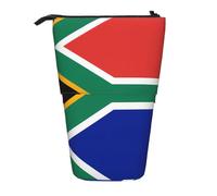 QHZLY Adjustable South Africa Flag Pencil Case with Zipper, Portable Large Capacity Storage for Stationery