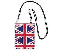 QHZLY British flag Crossbody Mobile Phone Bag Black with Adjustable Strap for Women â€“ Fashionable, Convenient