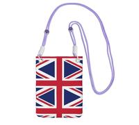QHZLY British flag Crossbody Mobile Phone Bag Purple with Adjustable Strap for Women – Fashionable, Convenient