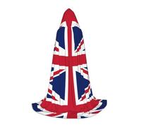 QHZLY British flag Hooded Cape S For Teenagers Long Cloak Cosplay Masquerade Stage Costume Comic-Con Carnival Role-Play