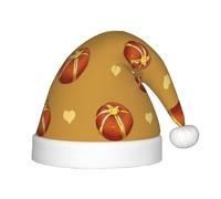 QHZLY Buttered Bread Holiday Santa Hat for Kids Polyester Fluffy Trim Cap Costume Accessory