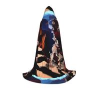 QHZLY Canyon Shadows Hooded Cape S For Teenagers Long Cloak Cosplay Masquerade Stage Costume Comic-Con Carnival Role-Play