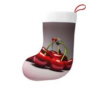 QHZLY Chilean Cherries Christmas Stocking Plush Hanging Bag Holiday Decorative Socks for Festival Tree Ornaments