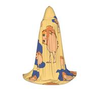 QHZLY Crooked Owl Hooded Cape L For Teenagers Long Cloak Cosplay Masquerade Stage Costume Comic-Con Carnival Role-Play