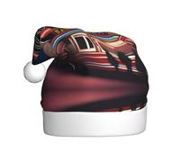QHZLY CursedCarnival Christmas Hat for Adults, Plush Holiday Party Accessory for Festivals and Events