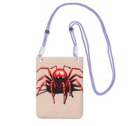 QHZLY Cute little red spider Crossbody Mobile Phone Bag Purple with Adjustable Strap for Women â€“ Fashionable, Convenient