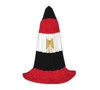 QHZLY Egyptian flag Hooded Cape M For Teenagers Long Cloak Cosplay Masquerade Stage Costume Comic-Con Carnival Role-Play