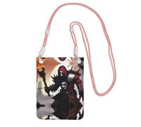 QHZLY FangedFiends Crossbody Mobile Phone Bag Pink with Adjustable Strap for Women - Fashionable, Convenient