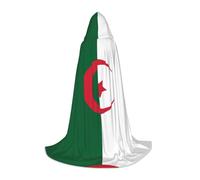QHZLY Flag of Algeria Hooded Cape S For Teenagers Long Cloak Cosplay Masquerade Stage Costume Comic-Con Carnival Role-Play